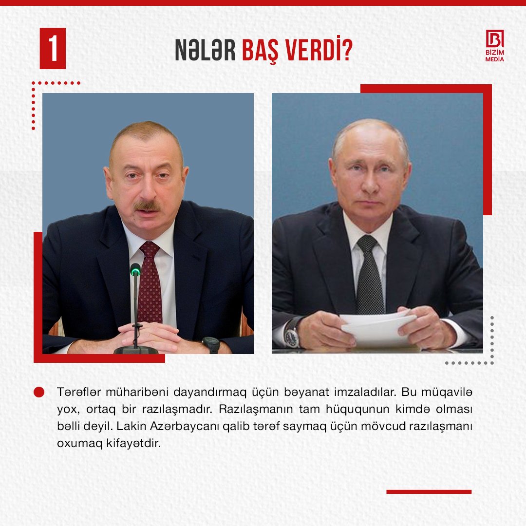 10 Noyabr Qələbə bəyanatında nələr nəzərdə tutulur? - foto 1