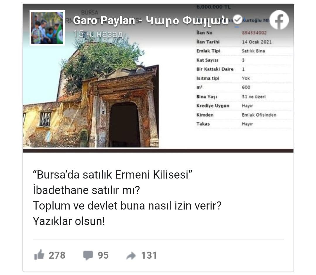 Ermənilər Bursadakı kilsələrini satışa çıxarıblar - FOTO  - foto 2