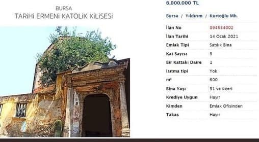 Ermənilər Bursadakı kilsələrini satışa çıxarıblar - FOTO  - foto 1