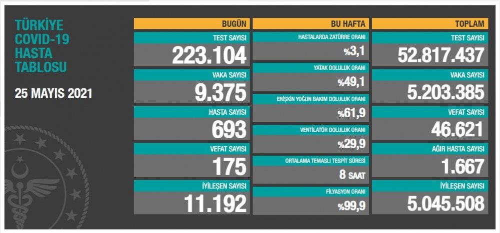 Türkiyədə son sutkada 175 nəfər koronavirusdan öldü - foto 1