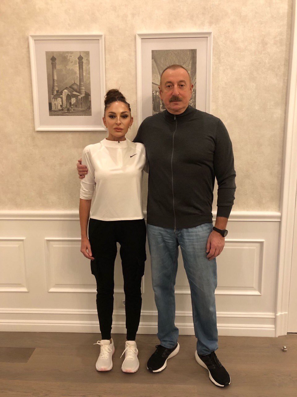 Mehriban Əliyeva maraqlı görüntülər paylaşdı: Prezident belə idman edir - FOTO / VİDEO - foto 1