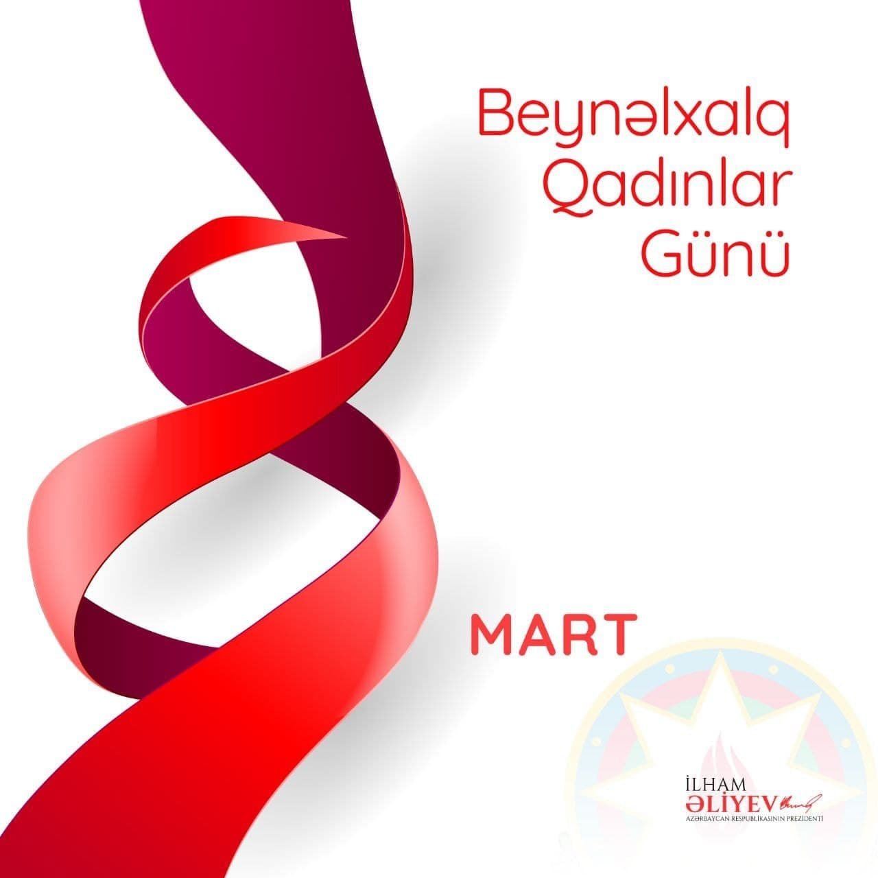 İlham Əliyevdən 8 Martla bağlı TƏBRİK PAYLAŞIMI - FOTO - foto 1