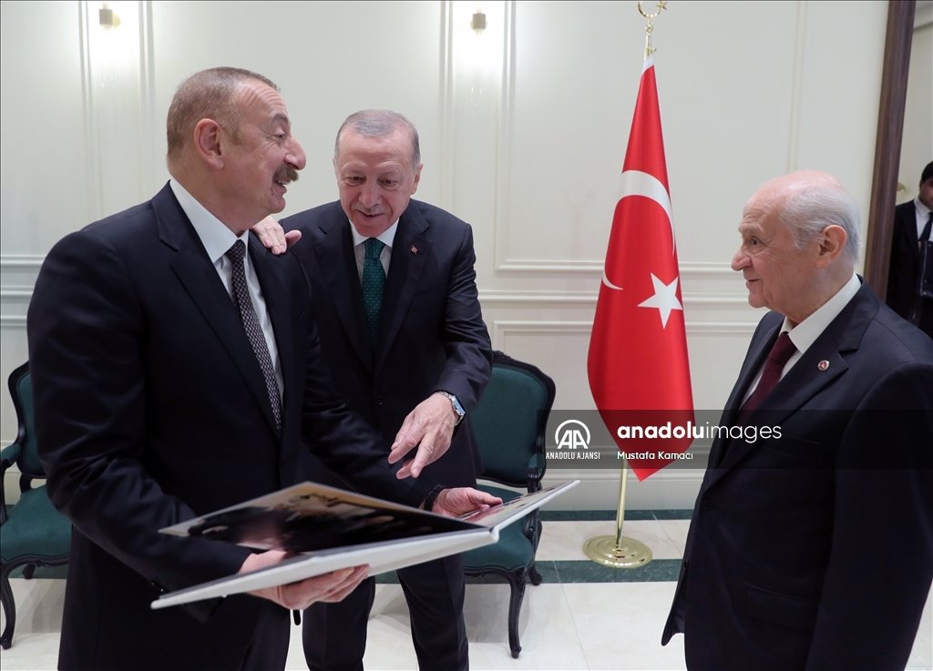 İlham Əliyevlə Ərdoğanın görüşündən səmimi - FOTOLAR - foto 6