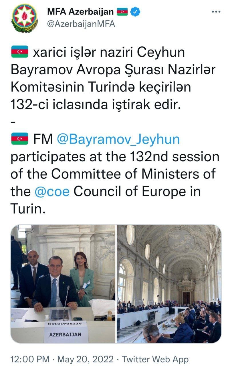 Ceyhun Bayramov İtaliyada səfərdədir - foto 1