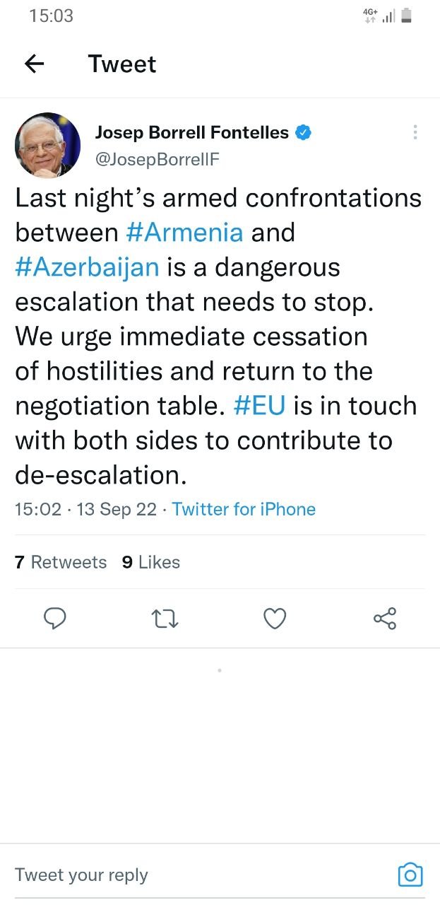 "Ermənistan-Azərbaycan arasında vasitəçi kimi fəaliyyət göstərməyə sadiqik" - Aİ - foto 1
