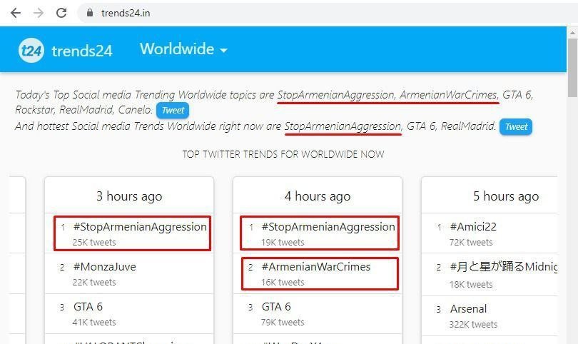 Ermənistanın Azərbaycana təcavüzü ilə bağlı hazırlanan həştəqlər trend oldu - FOTO - foto 1