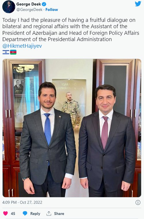 “Hikmət Hacıyevlə səmərəli dialoqdan məmnun qaldım” - İsrail səfiri - foto 1