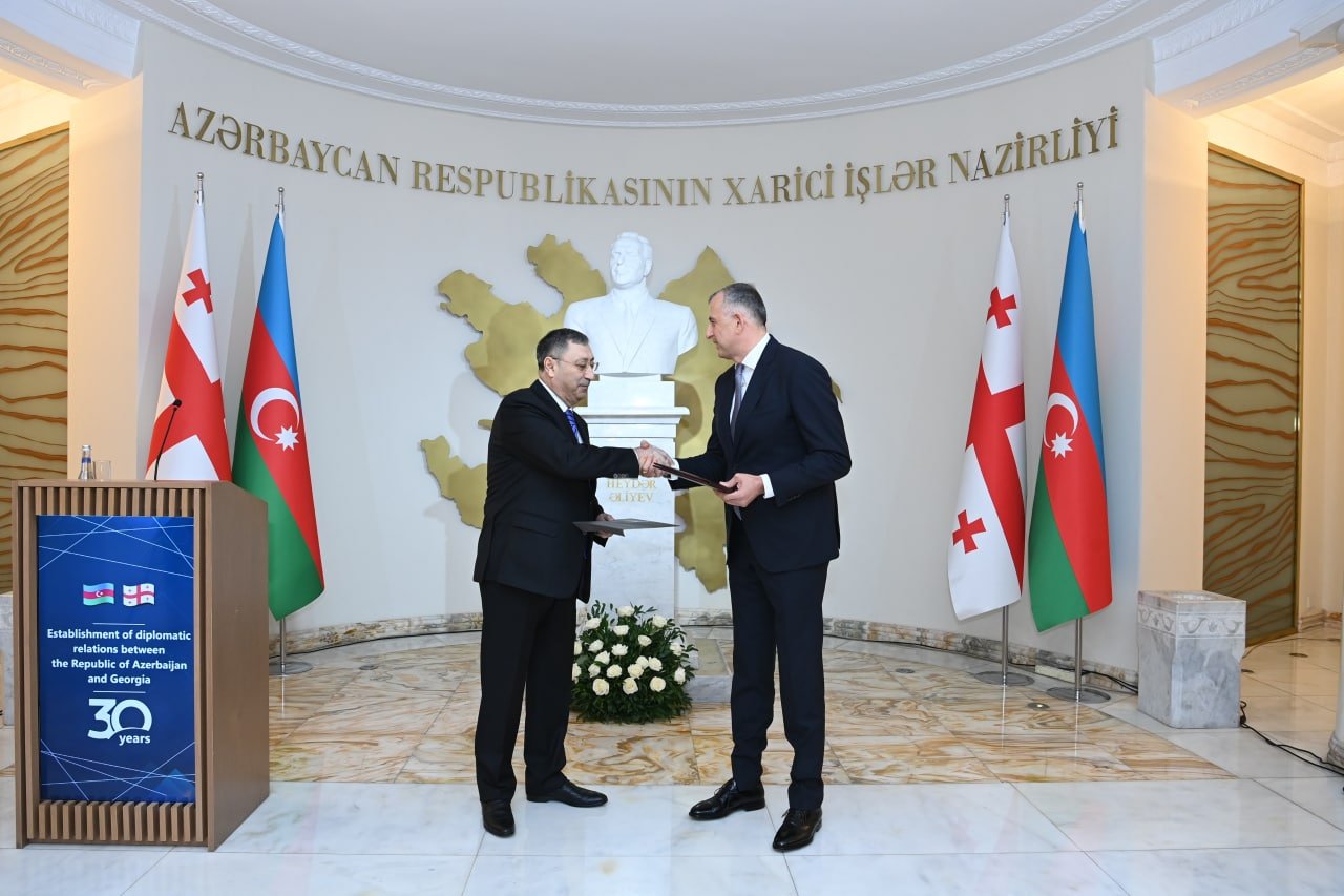Azərbaycan-Gürcüstan diplomatik münasibətlərinin 30 illiyi qeyd edildi - FOTO - foto 6