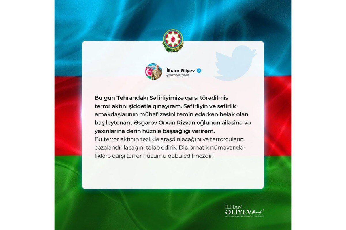 “Terrorçuların cəzalandırılmasını tələb edirik” - Prezident - foto 1