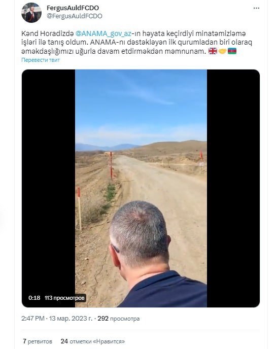 Britaniya səfiri Qarabağda minatəmizləmə əməliyyatlarından DANIŞDI - VİDEO - foto 1