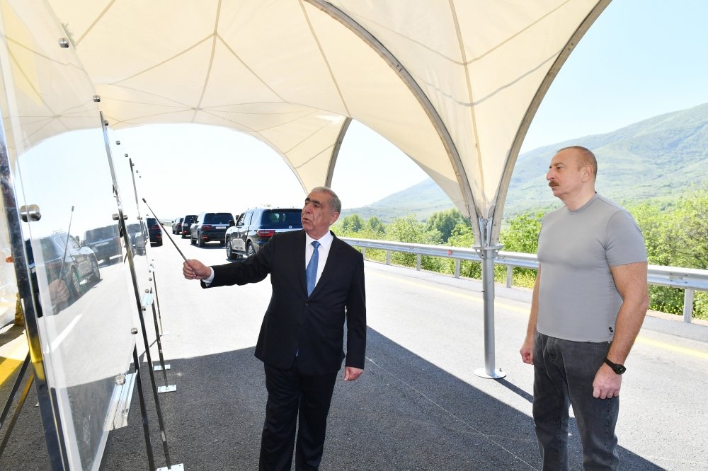 Şükürbəyli-Cəbrayıl-Hadrut avtomobil yolunun 8,2 kilometrlik hissəsinin açılışı olub - FOTO/VİDEO - foto 1