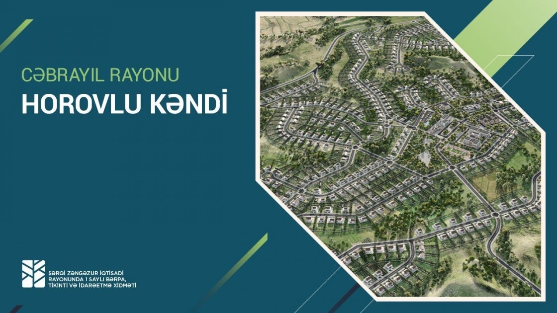 Cəbrayılın Horovlu kəndi gələcəkdə belə görünəcək - FOTO/VİDEO   - foto 1