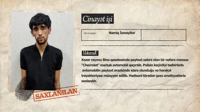 Avtomobil oğurlayan şəxsdə narkotik vasitə AŞKARLANDI - FOTO/VİDEO - foto 2