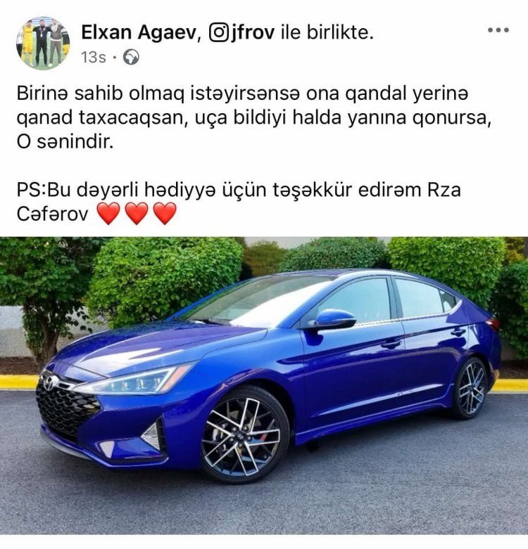 Millimizin üzvü məşqçisinə avtomobil hədiyyə etdi - FOTO - foto 1