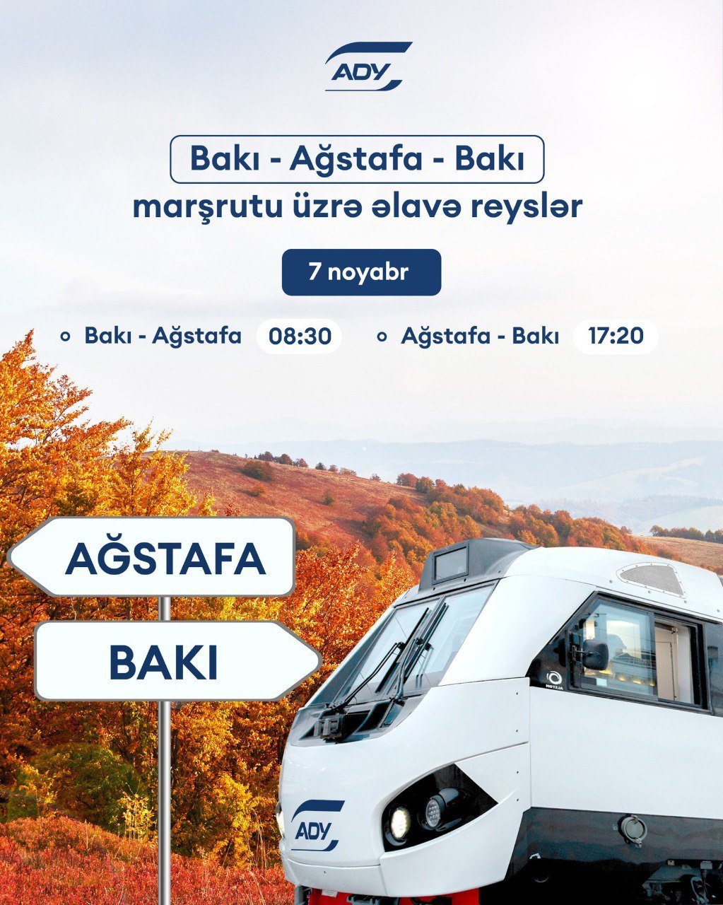 Bakı–Ağstafa–Bakı marşrutu üzrə əlavə qatar reysləri TƏYİN EDİLDİ - FOTO - foto 1