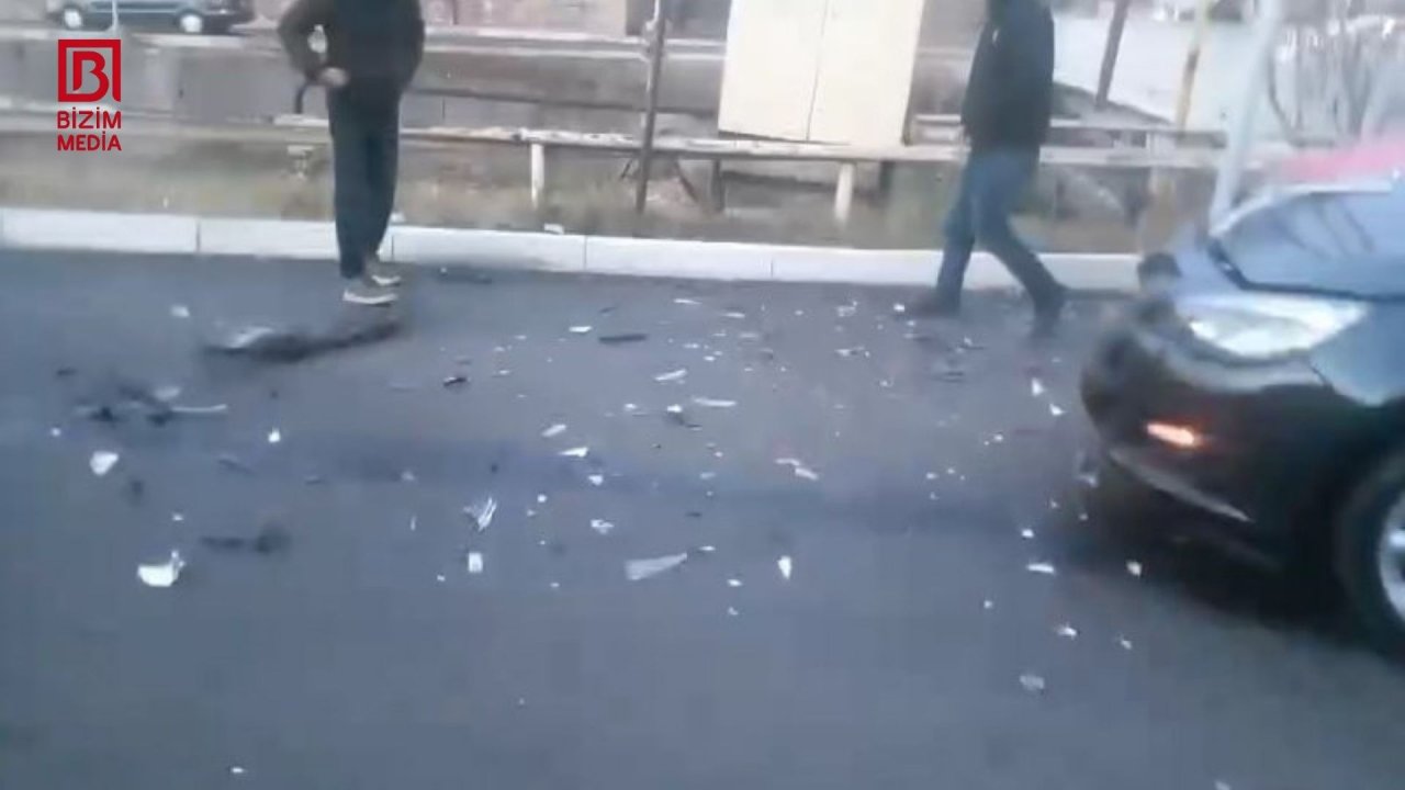 Şəkidə 2 avtomobil toqquşdu - FOTO - foto 1