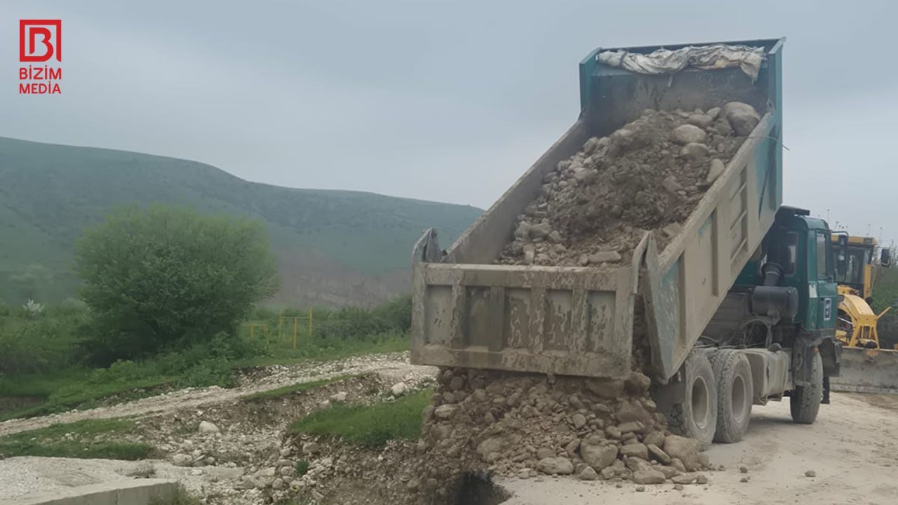 Şabranda selin dağıtdığı 11 körpü bərpa edilir – FOTO/VİDEO - foto 4