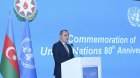 Ceyhun Bayramov BMT-nin 80 illik yubileyinə həsr olunmuş tədbirdə çıxış edib - FOTO
