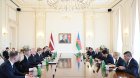 Azərbaycan və Latviya prezidentlərinin geniş tərkibdə görüşü - FOTO