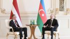 İlham Əliyev və Edqars Rinkeviçs mətbuata bəyanatlarla çıxış edirlər