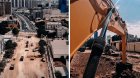 "Ulduz" metrosunun qarşısındakı yolda tikinti işləri davam etdirilir - VİDEO