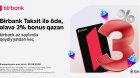 Birbank Taksit kartı sentyabrda daha çox qazandırır: 3% əlavə bonus