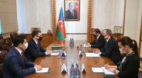 Bayramov Beynəlxalq Türk Akademiyasının prezidenti ilə görüşdü