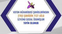 2 783 şəhidin ailə üzvünə sosial ödənişlər təyin olundu