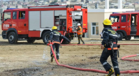 Bakıda fabrik yandı