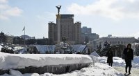 Kiyev səmasında Qazaxıstan bayrağı qaldırıldı - FOTO