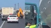 Polisdən qaçan yük maşını bu üsulla saxlanıldı - VİDEO