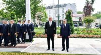 İlham Əliyev və Şavkat Mirziyoyev “Nurullaboy” saray kompleksi ilə tanış olublar - YENİLƏNİB - FOTO