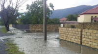 Zaqatalada güclü sel - Evlər su altında qaldı - FOTO 