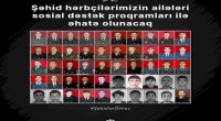 Şəhid hərbçilərin ailələri sosial dəstək proqramları ilə əhatə olunacaq