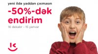 “Kontakt”dan yadda qalan Yeni il kampaniyası – 50%-DƏK ENDİRİM