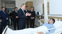 Ceyhun Bayramov Tehrandakı səfirliyimizdə yaralananları ziyarət etdi - FOTO