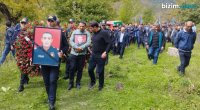 Füzulidə həlak olan polis əməkdaşı Şamaxıda dəfn olundu - İki gün sonra nişanı olacaqdı - FOTO