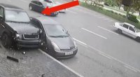 “Prius”la “Range Rover”in toqquşduğu qəzada son anda xilas oldu – VİDEO  