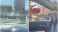 Bakıda avtomobil yolunda gəzən kişi qəza şəraiti yaratdı - VİDEO
