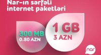 “Nar” hər kəsə sərfəli günlük internet paketlərini təqdim edir