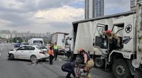 İstanbulda 10 maşın toqquşdu, yaralananlar var - FOTO