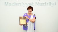 Müslüm Maqomayevin həyat yoldaşına Prezidentin fəxri diplomu təqdim edildi - FOTO