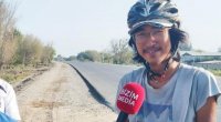 Dünyanı velosipedi ilə gəzən yapon turist Salyanda – FOTO