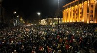 Tbilisidə polislə etirazçılar arasında qarşıdurma olub - FOTO/VİDEO