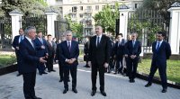 Prezidentlər Özbəkistanın Azərbaycandakı səfirliyinin yeni binasının AÇILIŞINDA - FOTO