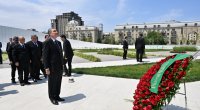 Qurbanqulu Berdiməhəmmədov Zəfər parkını ziyarət etdi - FOTO