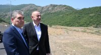İlham Əliyev və Qurbanqulu Berdiməhəmmədov Şuşa rayonunun Daşaltı kəndində - FOTO