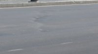 Bakıda yeni təmir edilən yol yenə çökdü – VİDEO