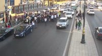 Bakıda piyadanı maşın vurdu - Yolda sıxlıq yarandı