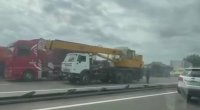 Ələt-Astara avtomobil yolunda yük maşını qəza törətdi - VİDEO